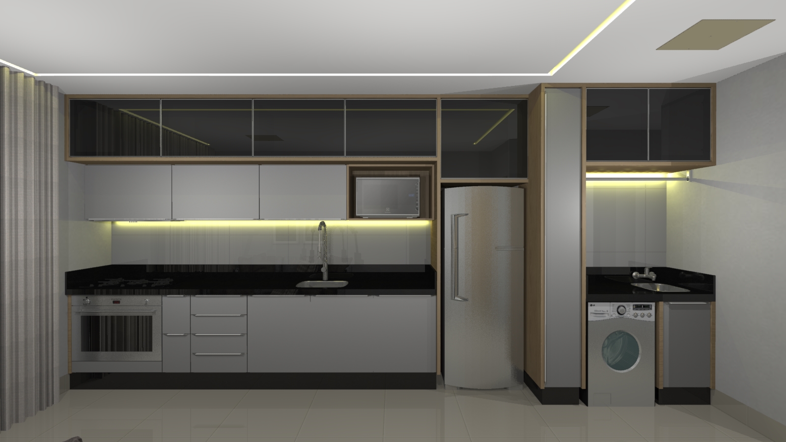 Versao do Render - 3.0.7 | Versao do Promob - 5.60.41 | Tempo de Renderizacao - 00:08:24 | Sistema - Promob Plus Enterprise | Qualidade do Render - Starter