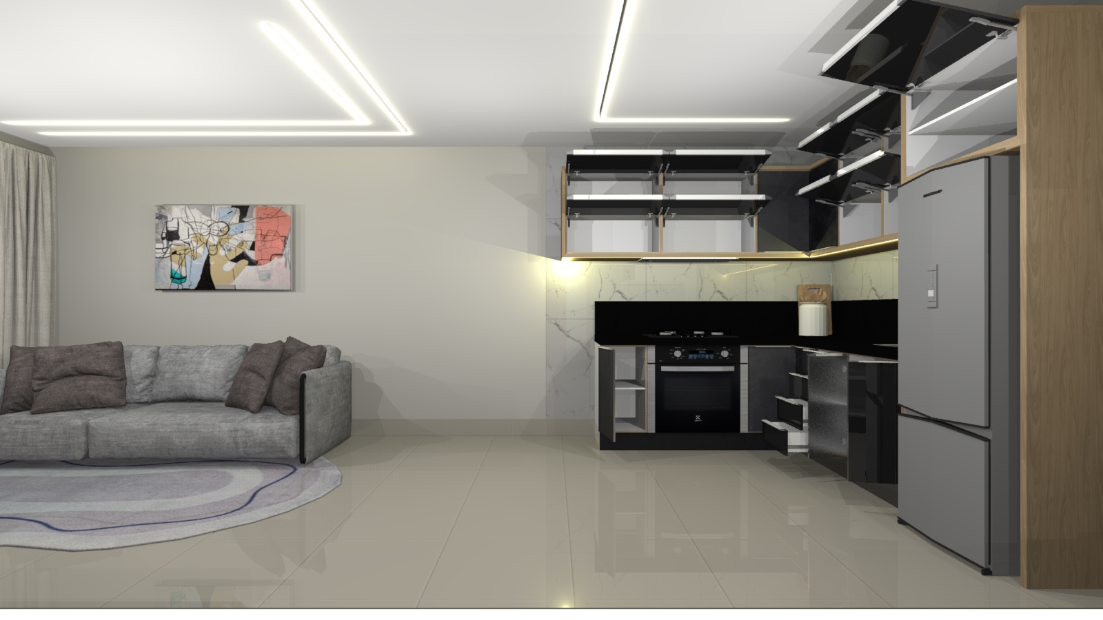 Versao do Render - 3.0.7 | Versao do Promob - 5.60.35 | Tempo de Renderizacao - 00:07:09 | Sistema - Promob Plus Enterprise | Qualidade do Render - Starter