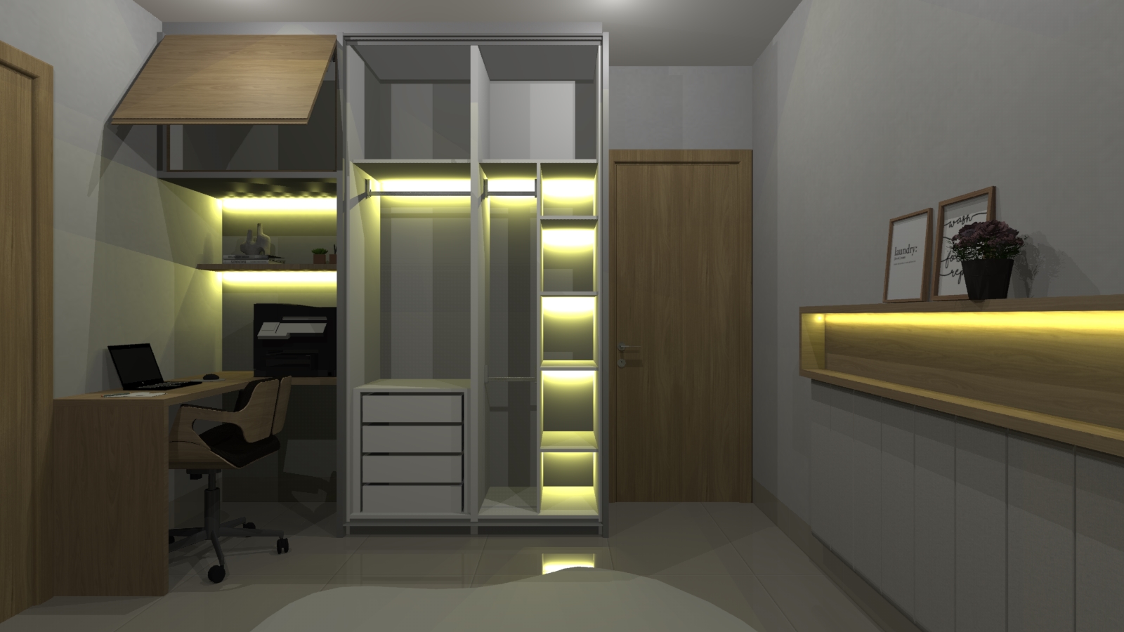 Versao do Render - 3.0.7 | Versao do Promob - 5.60.41 | Tempo de Renderizacao - 00:03:37 | Sistema - Promob Plus Enterprise | Qualidade do Render - Starter